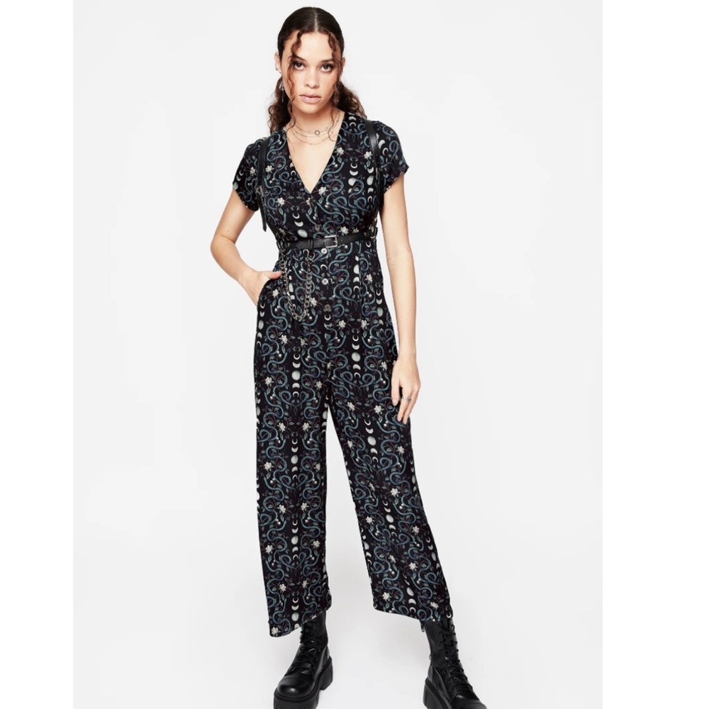 Disturbia Pythia button up jumpsuit